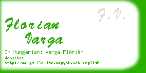 florian varga business card